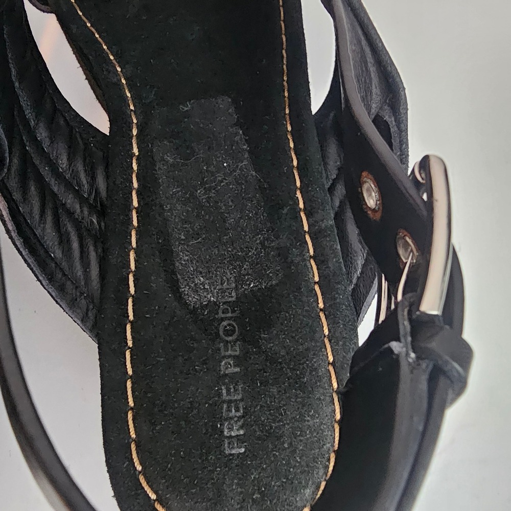 Free People 10 Beach Party Platform Criss Cross Suede Platform Sandals NWOB $148 - Picture 6 of 14